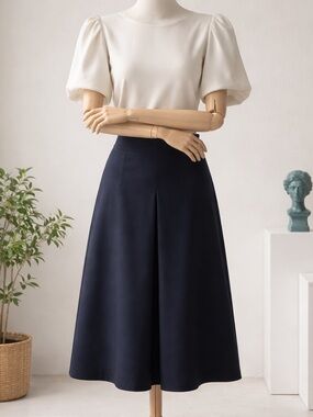 Ann Taylor Classic Navy A-Line Skirt